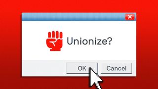 Illustration of a dialog box called "unite" With the cursor aiming for the OK button